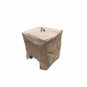 Hoes uit jute voor betonblok 145 kg