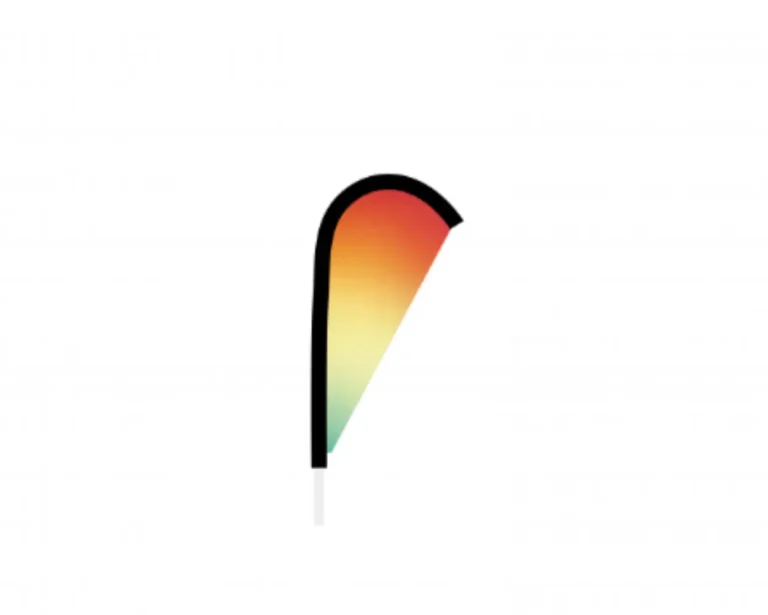Beachflag Teardrop – Klein – Einseitig – Nur Flaggenstoff