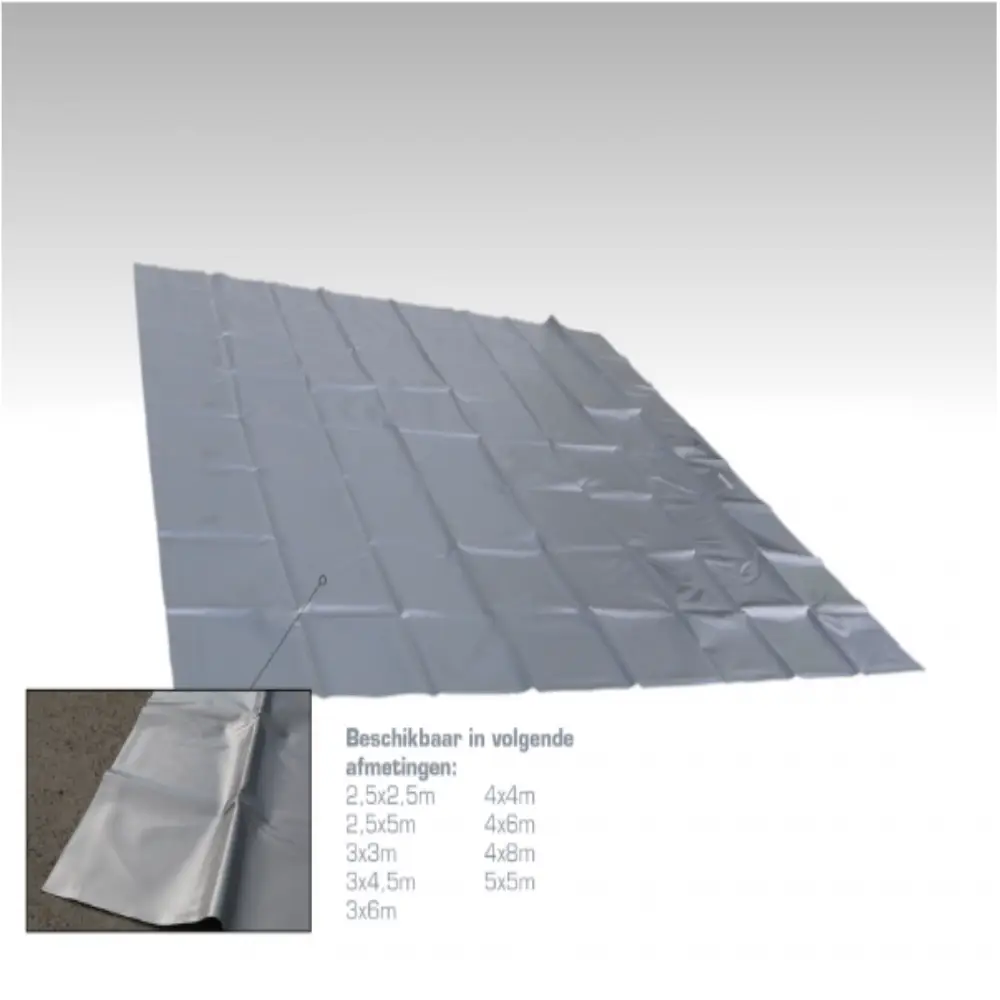 PVC Grondzeil 2x3m - Zilvergrijs