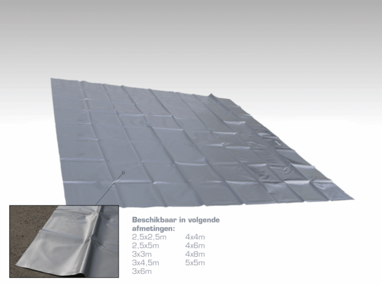 PVC Grondzeil 3x3m - Zilvergrijs