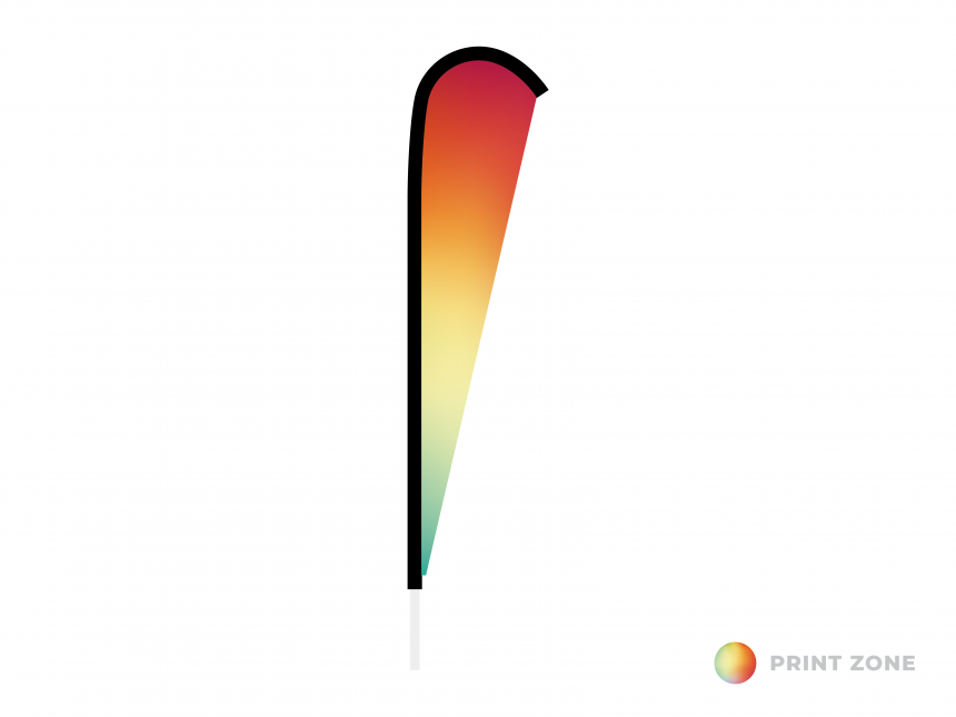 Beachflag Teardrop enkelzijdig - large bedrukt