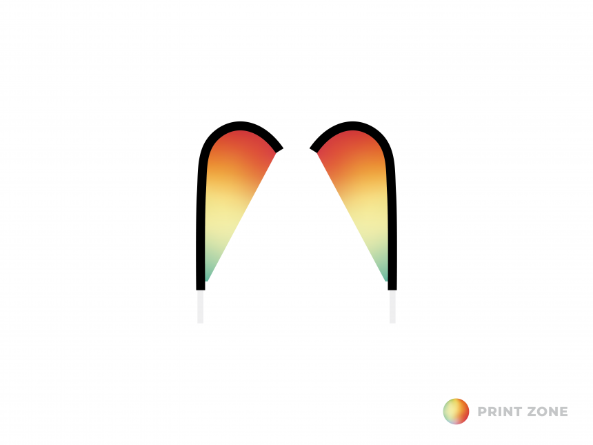 Beachflag Teardrop dubbelzijdig - small