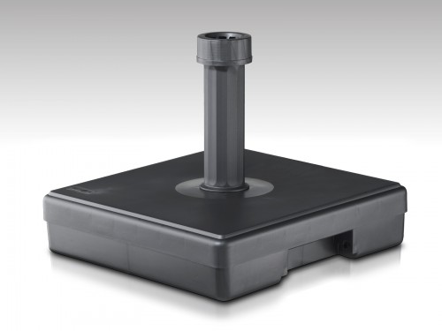 Vierkant parasolvoet in kunststof gevuld met beton - 30Kg