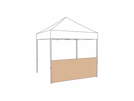Tente pliante avec demi-paroi latérale - 2,5 m - PVC - Image 2