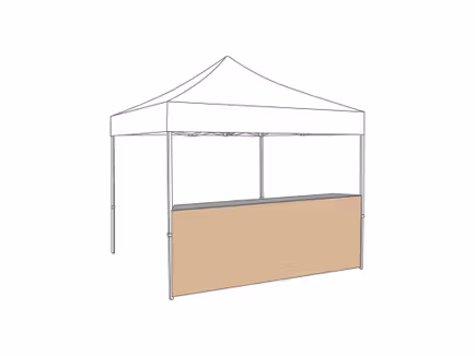 Tente pliante à demi-paroi pour bar - Polyester - 4 m - Image 2