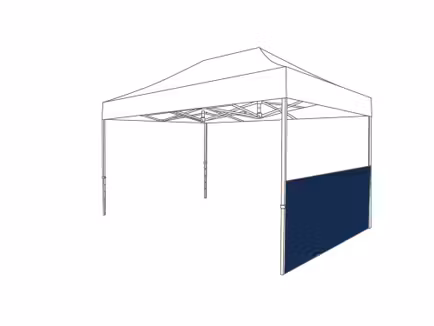 Tente pliante avec demi-paroi latérale - 2 m - Polyester - Image 5