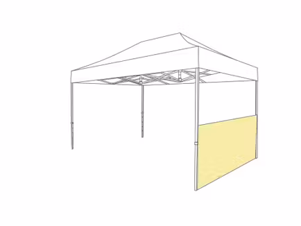 Tente pliante avec demi-paroi latérale - 2 m - Polyester - Image 8