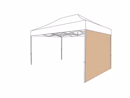 Tente pliante  Paroi latérale fermée - 2,5 m - Polyester - Image 2