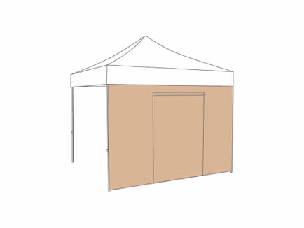 Vouwtent  Zijwand deur - 4m - PVC (2x4) - Afbeelding 5