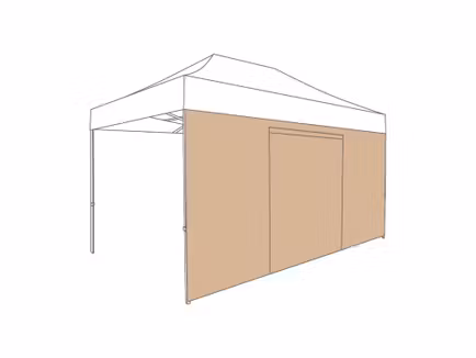 Vouwtent Zijwand deur - 4,5m - Polyester - Afbeelding 2