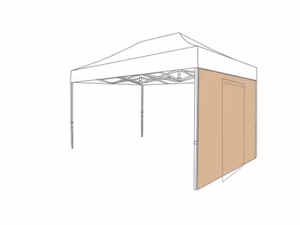 Vouwtent Zijwand deur - 2m - Polyester - Afbeelding 2