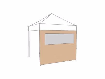 Vouwtent  Zijwand raam - 2,5m - PVC - Afbeelding 2