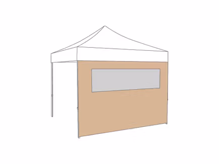 Folding Tent Side Wall with Window - 4 m - Polyester - Image 2