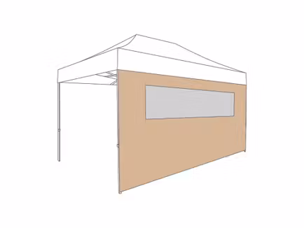 Vouwtent Zijwand raam - 4,5m - PVC - Afbeelding 5