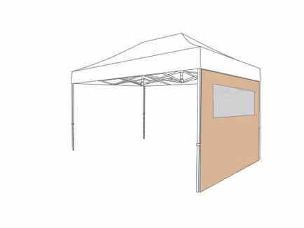 Vouwtent  Zijwand raam - 2m - Polyester - Afbeelding 2