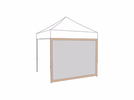 Tente pliante avec paroi latérale à fenêtre panoramique - 3 m - Polyester - Image 2