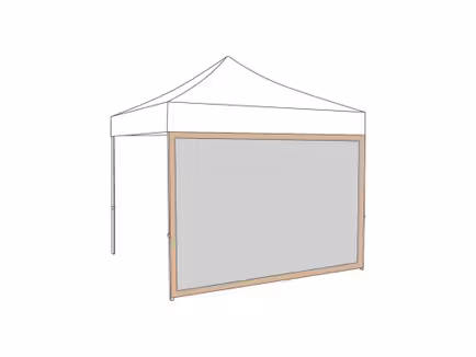 Tente pliante avec paroi latérale à fenêtre panoramique - 4 m - Polyester (2 x 4 m) - Image 2