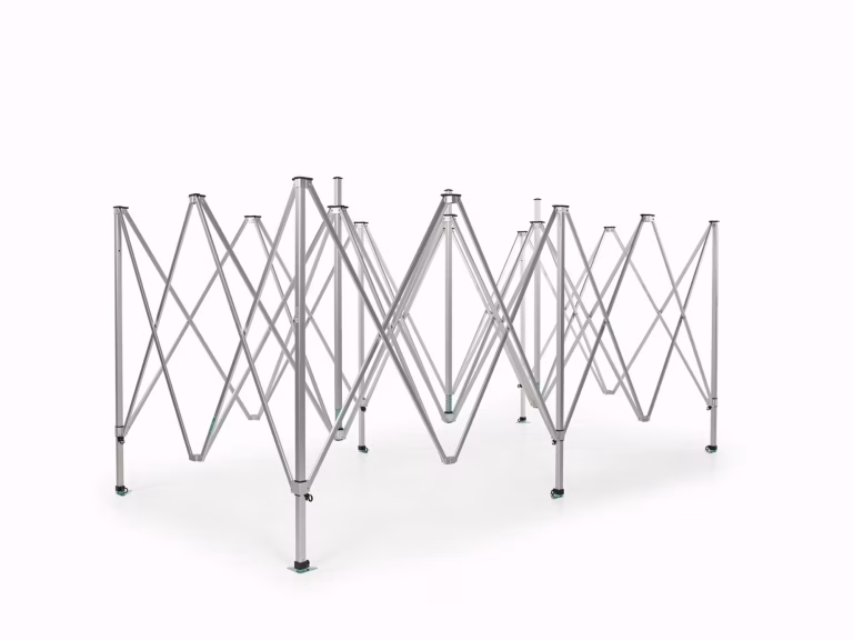 Vouwtent AluForce Flexxum Marketbase Aluminium frame - 4 x 8m - Wanddikte frame 2,5 mm - 5 jaar garantie