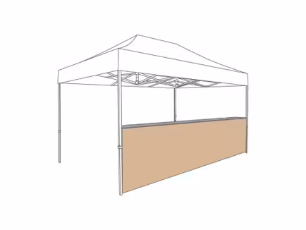 Vouwtent Halve wand voor bar - PVC - 4,5m - Afbeelding 2
