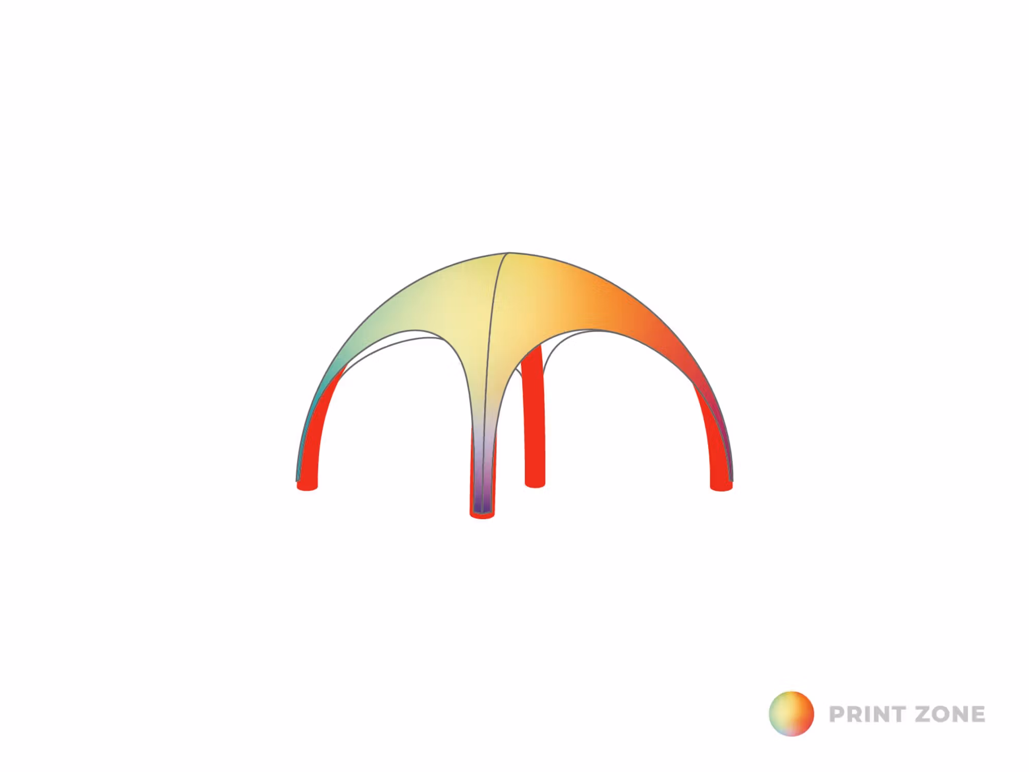 Opblaasbare tent Globe Dak 3x3