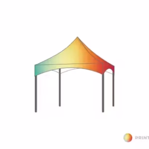 Pagodetent Dakzeil pagode 3 x 3 m bedrukt