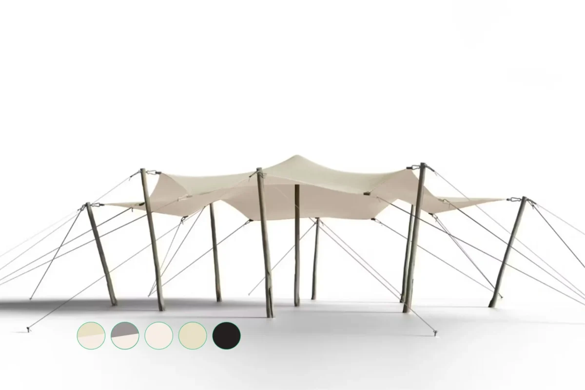 TRIFLEXX STRETCHTENT ZEIL (560 G/M²) MET KLEMMEN - 6,5 X 5 M