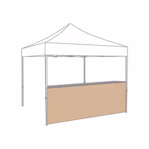 halve zijwand voor bar 3m woestijnzand