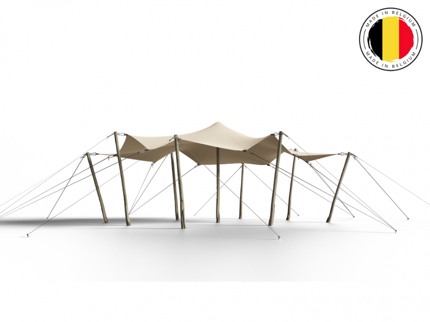 HIFLEXX STRETCHTENT ZEIL (740 G/M²) MET LUSSEN - 10 X 17 M