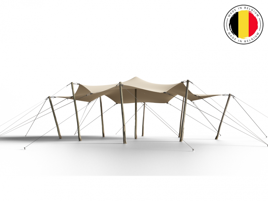 TRIFLEXX STRETCHTENT ZEIL (560 G/M²) MET KLEMMEN - 6,5 X 6,5 M