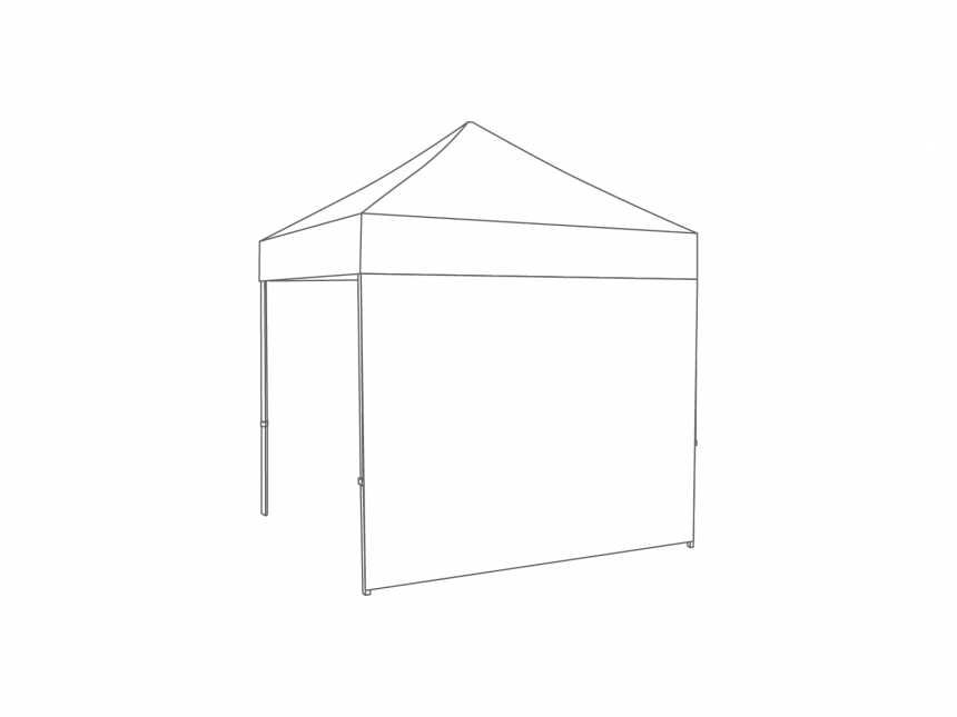 Flexxum  Zijwand gesloten - 2,5m - Polyester