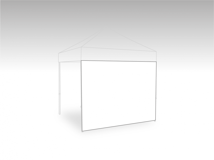 Vouwtent Zijwand gesloten - 2m - PVC