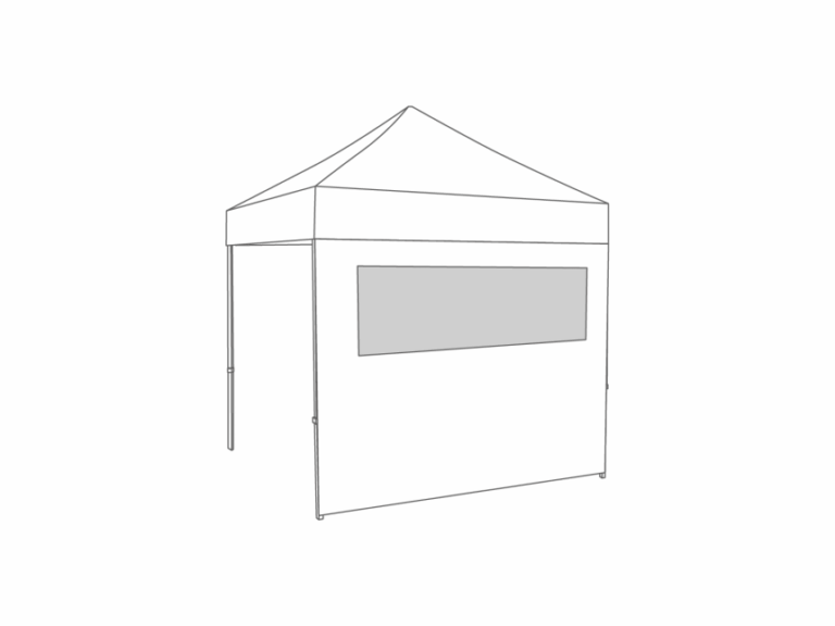 Faltzelt  Seitenwand Fenster - 2 m - Polyester
