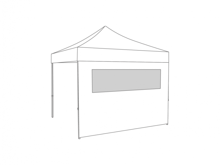 Vouwtent  Zijwand raam - 2,5m - Polyester