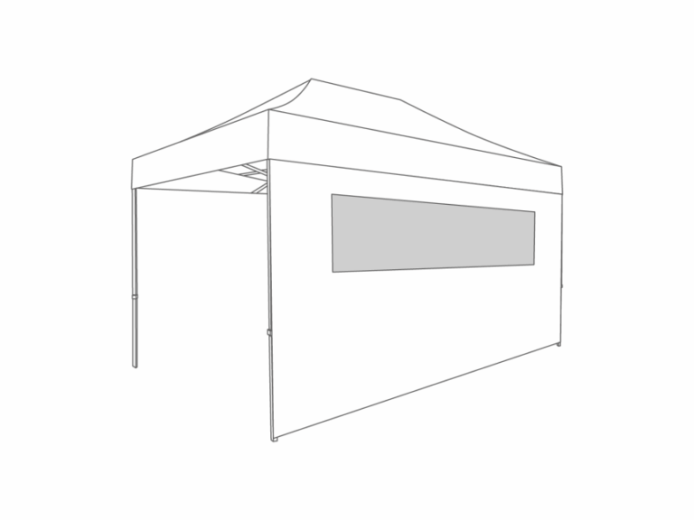 Faltzelt Seitenwand Fenster - 4,5 m - PVC