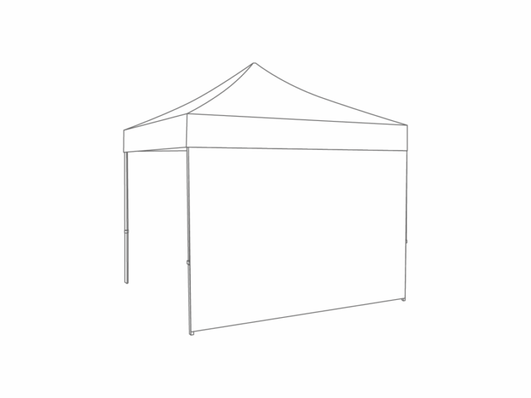 Folding Tent Side Panel (Closed) - 4m - Polyester