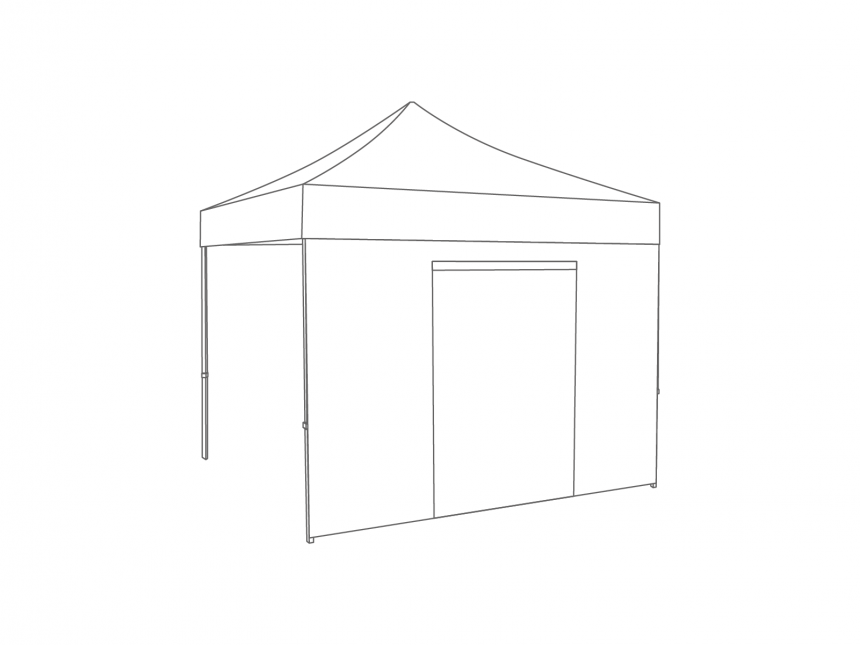 Flexxum  Zijwand deur - 4m - Polyester