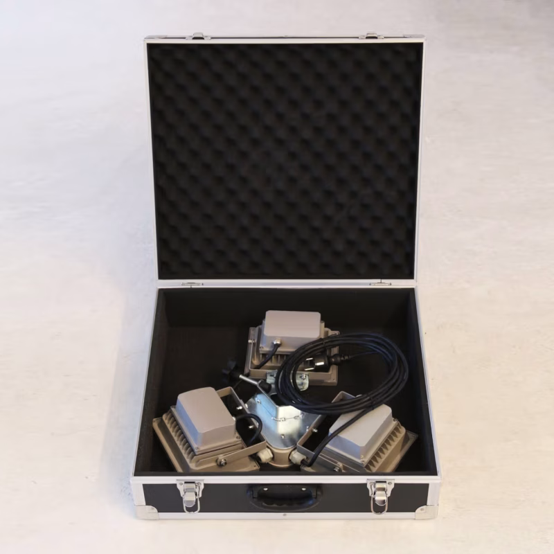 Flightcase licht- en verwarmingsset en 3-LED lichtset 20W zwart