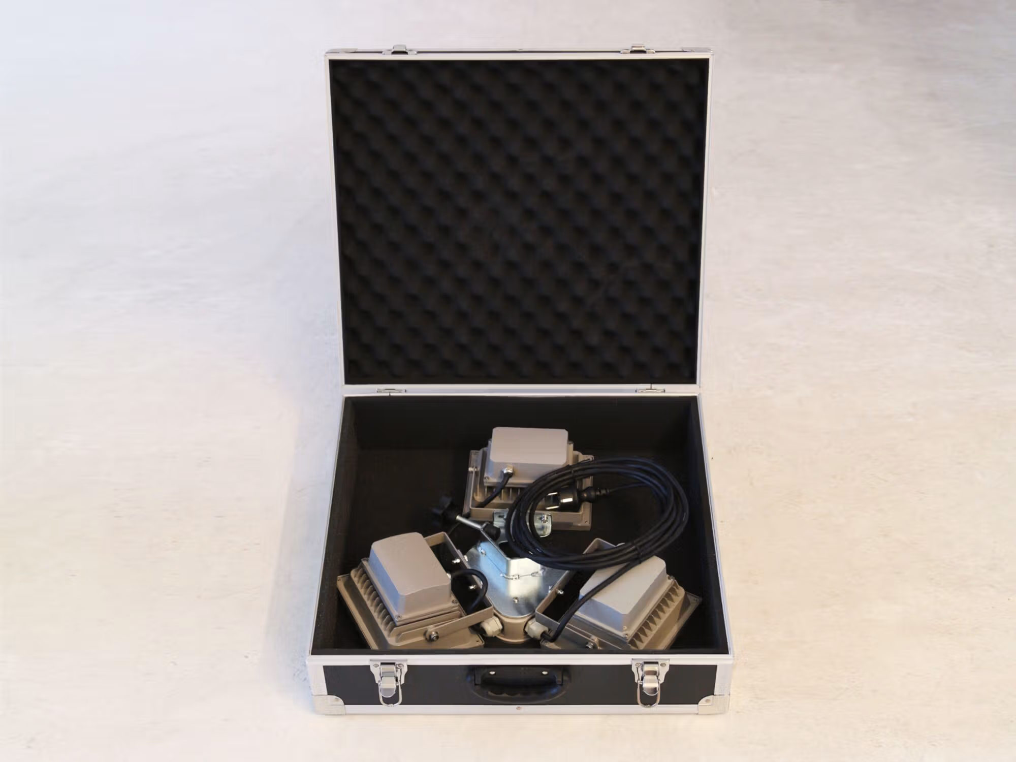 Flightcase licht- en verwarmingsset en 3-LED lichtset 20W zwart
