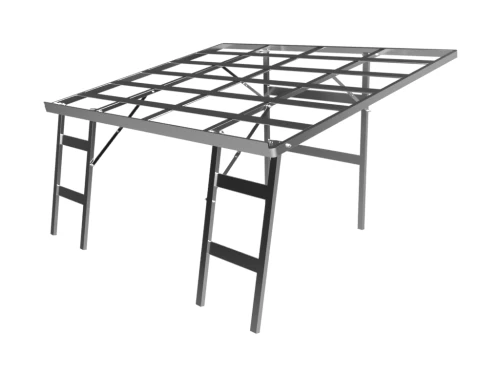 Schuine primeurtafel – Patricia - aluminium – 120 × 150 cm – hoogte 60/90 cm