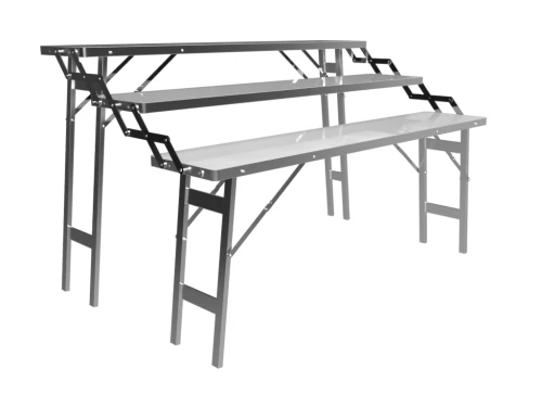 Aluminium traptafel – 3 niveau's met blad