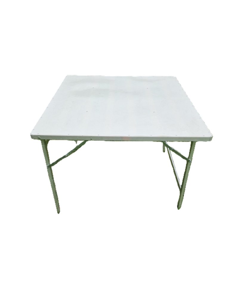Straight aluminum table – 100 × 60 cm – Height 80 cm with tabletop
