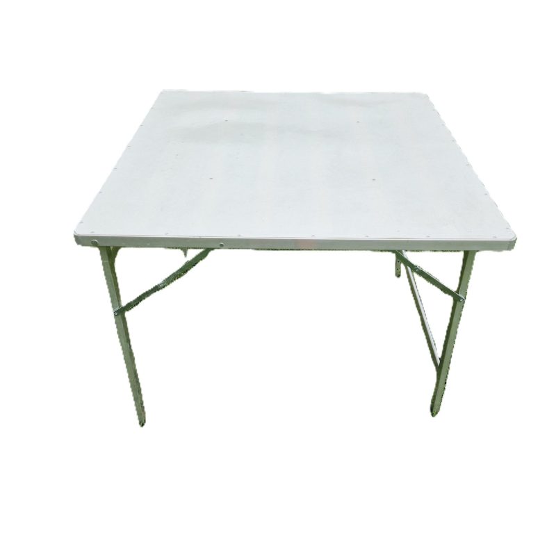 Rechte aluminiumtafel – 100 × 60 cm – Hoogte 80 cm met blad