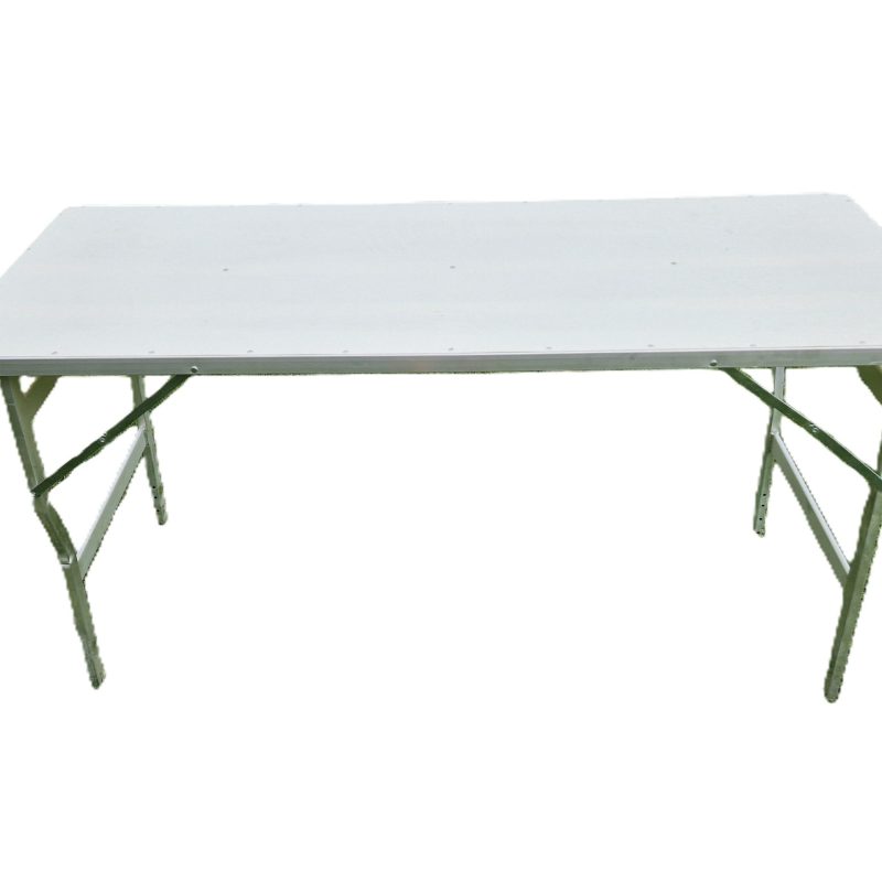 Rechte aluminiumtafel – 150 × 80 cm – Hoogte 80 cm met blad