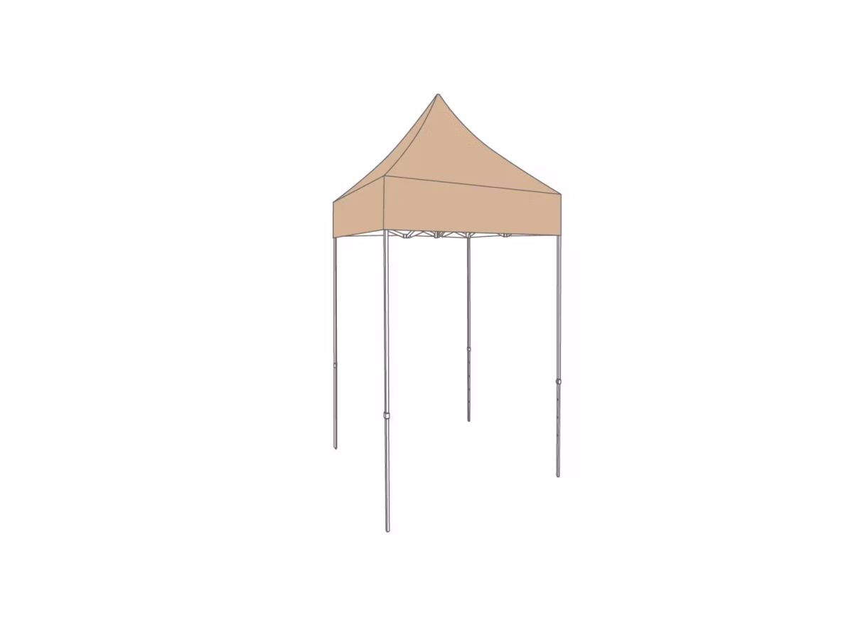 Folding Tent Roof Cover - 1.5 x 1.5 m - PVC
