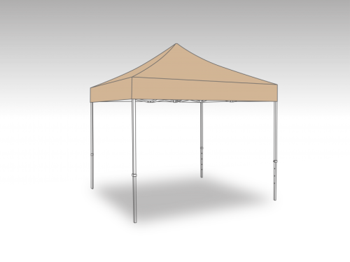 Vouwtent Flexxum AluLite Marketbase – 3 x 3 m – aluminium frame en polyester dakzeil