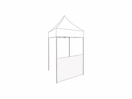 Vouwtent Halve zijwand - 1,5m - PVC (mat)