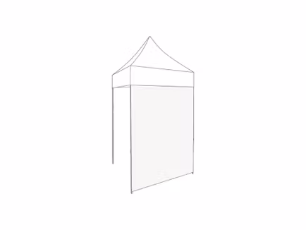 Flexxum  Zijwand gesloten - 1.5 m - Polyester