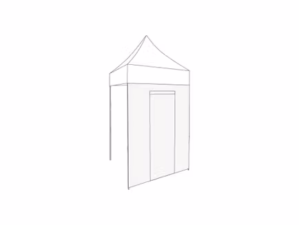 Vouwtent Zijwand deur - 1,5m - Polyester