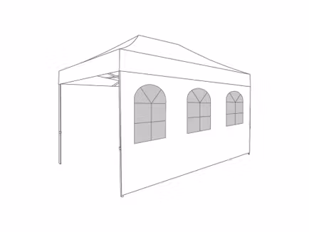 Flexxum  Zijwand Boograam - 4,5m - Polyester