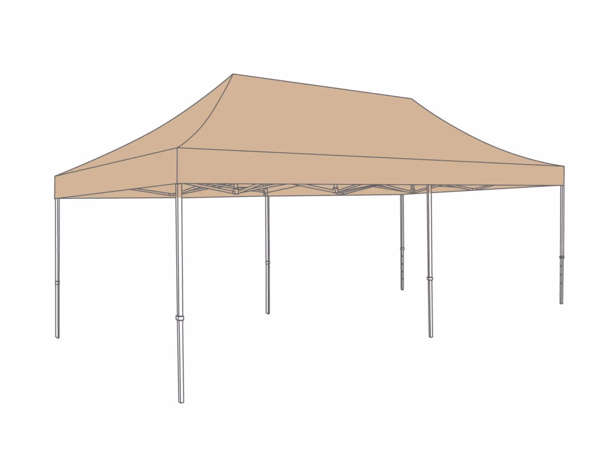 Faltzelt-Dachplane –8– PVC